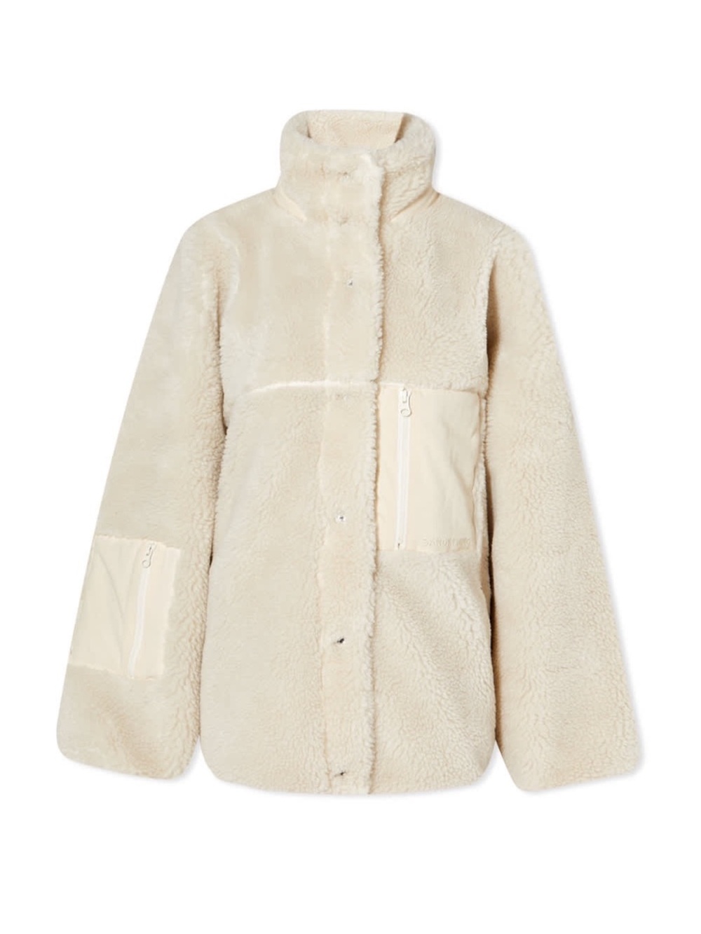 Sandy Liang Cream Teddy Sherpa Fleece Rooney Jacket size XS NWT